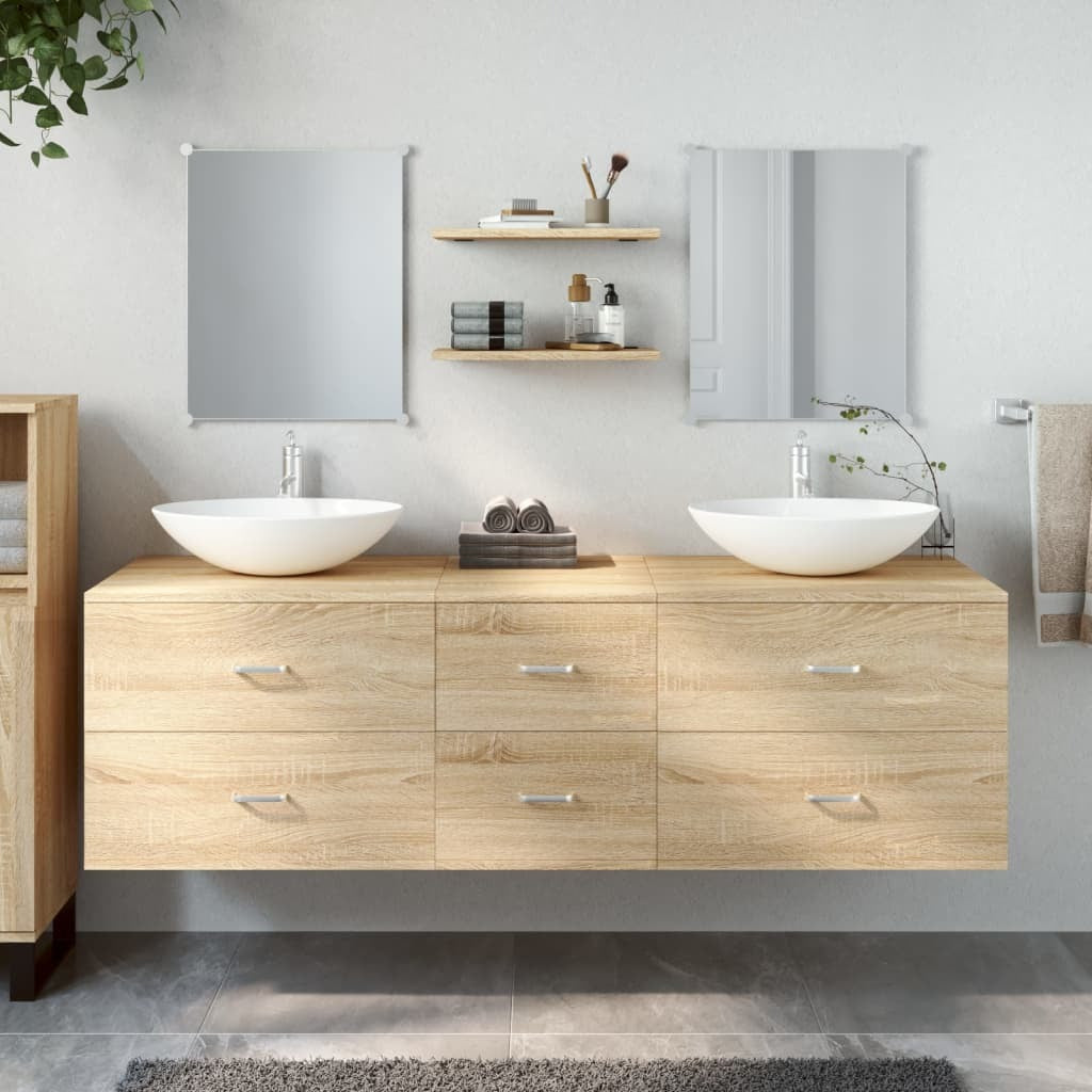 Ensemble de meubles de salle de bain avec étagères Image