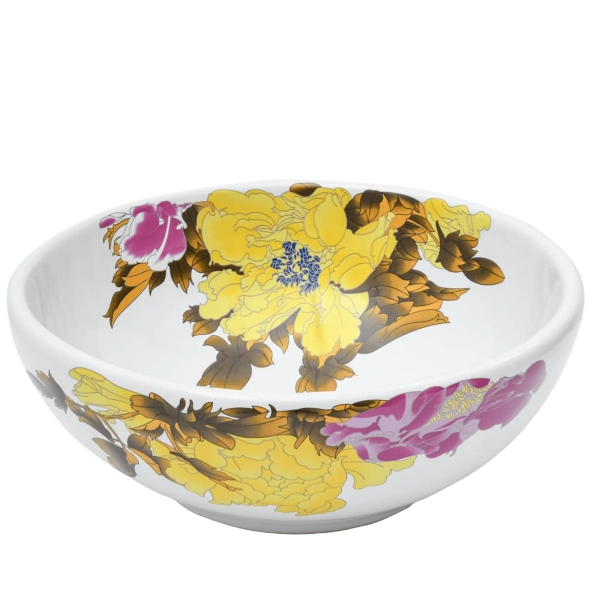 Vasque à poser multicolore rond en céramique