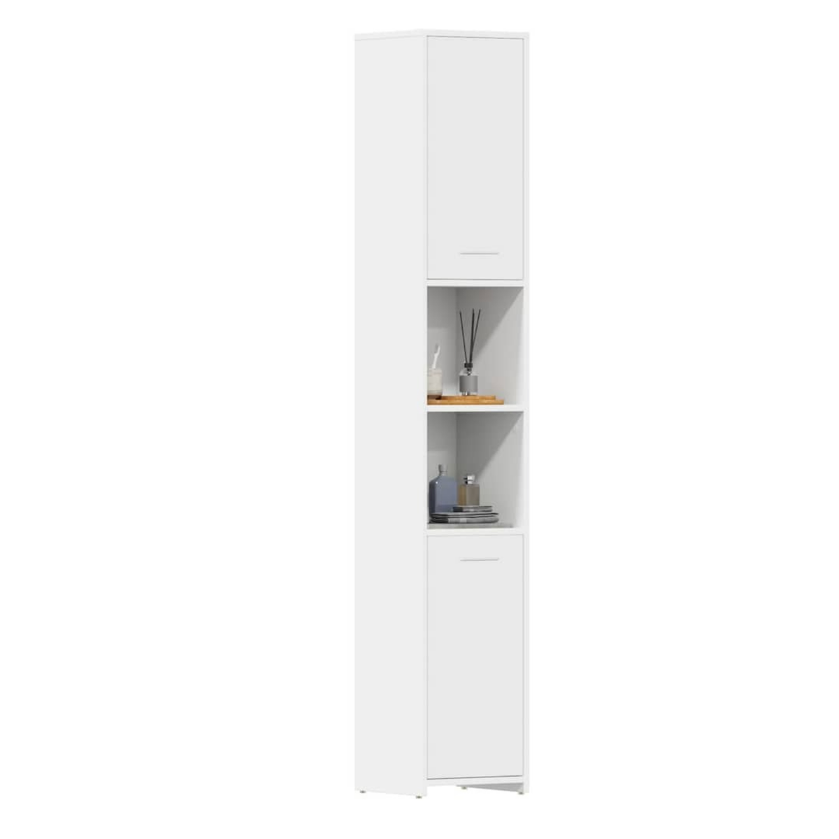 Armoire de salle de bain Blanc en Bois d'ingénierie