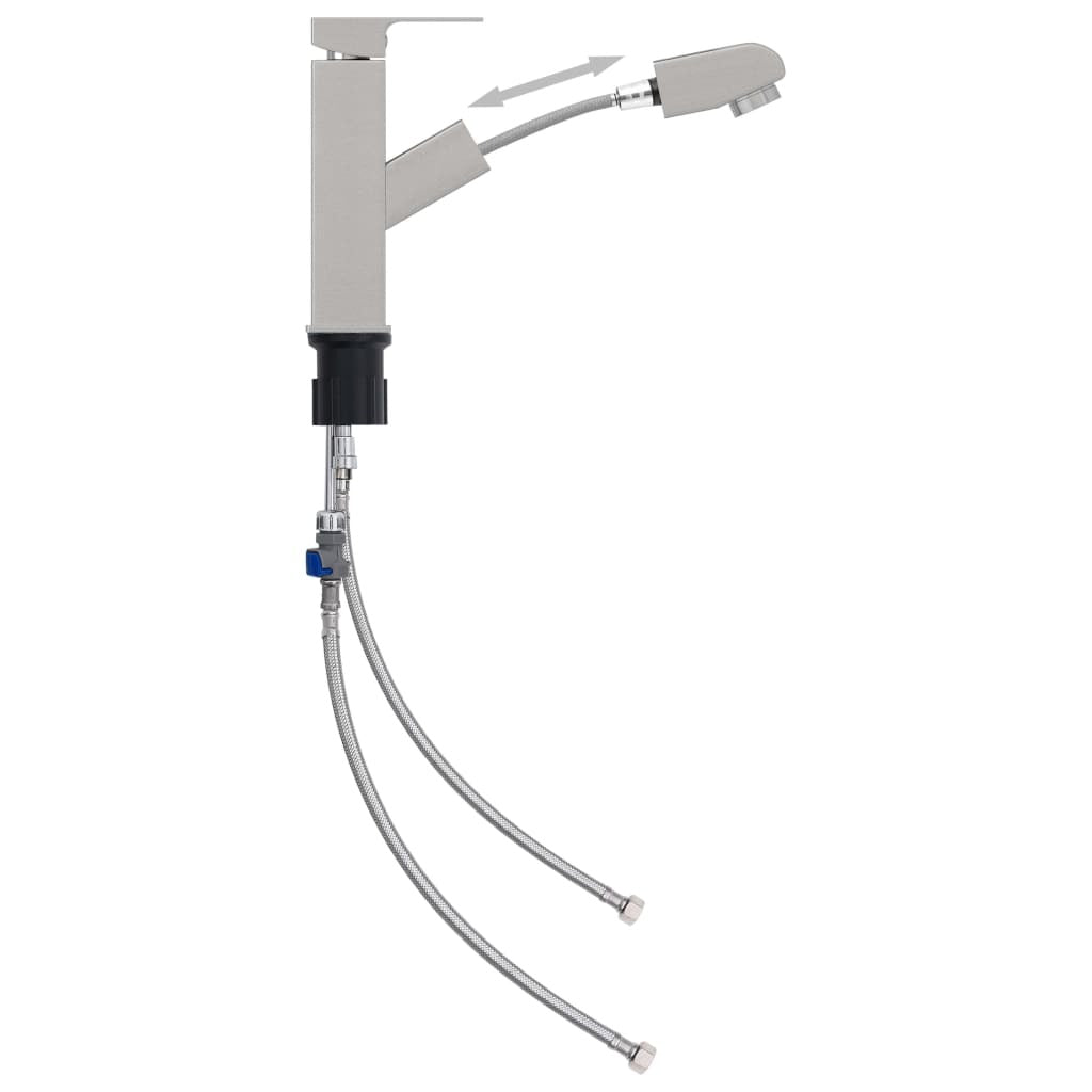 Robinet de lavabo rétractable de bain Argenté