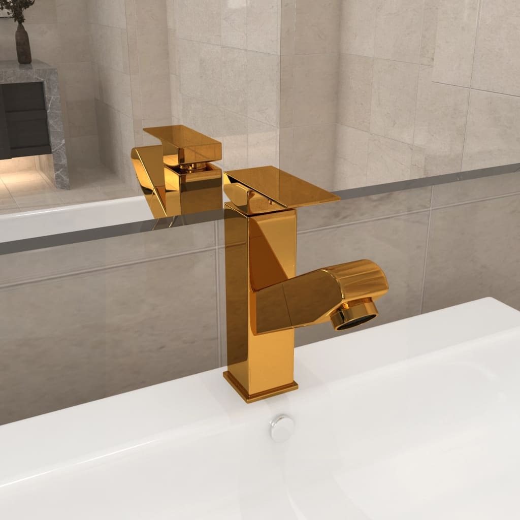 Robinet de lavabo rétractable Finition dorée