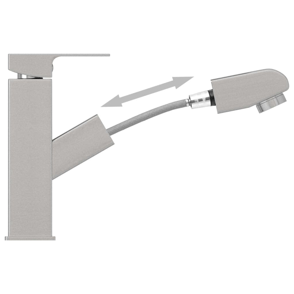 Robinet de lavabo rétractable de bain Argenté