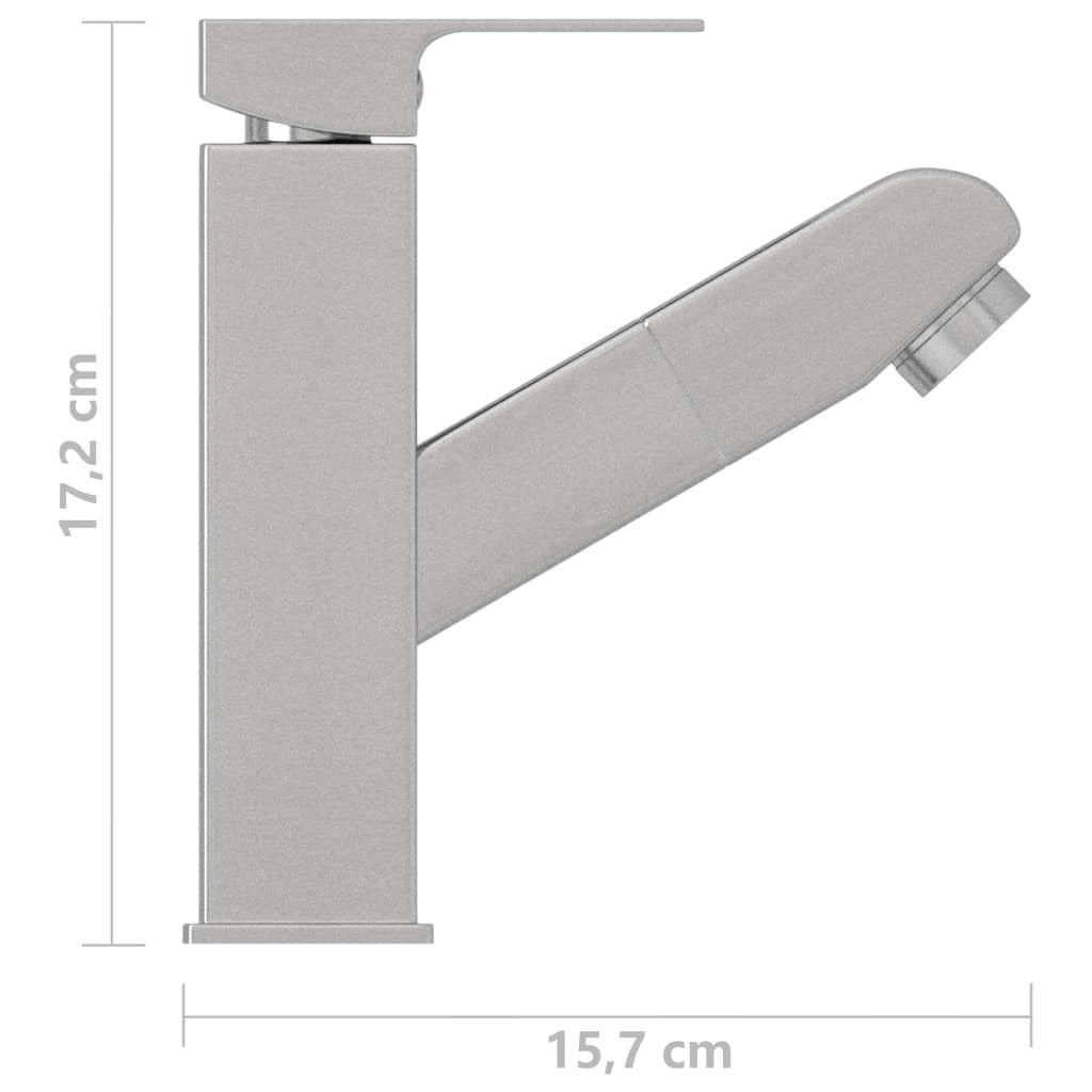 Robinet de lavabo rétractable de bain Argenté