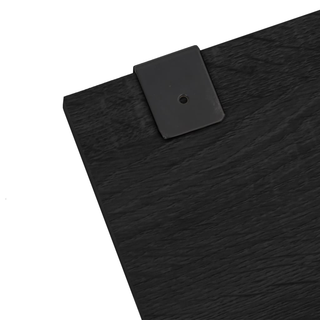 Meuble de salle de bain 7 pcs noir bois d'ingénierie