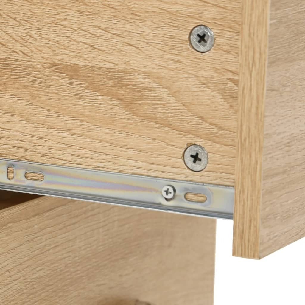 Meuble de salle de bain 7 pcs chêne bois d'ingénierie