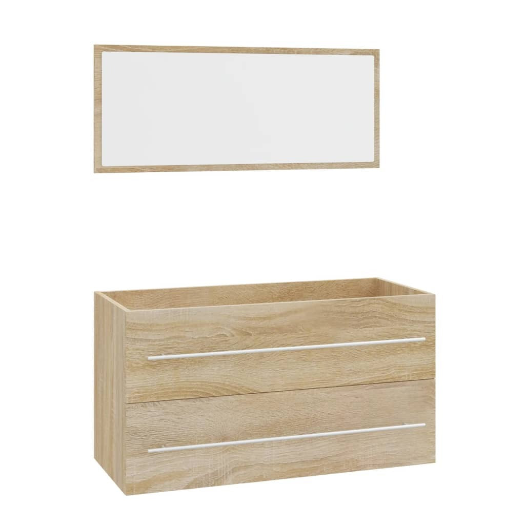 Meuble de salle de bain 3 pcs Chêne sonoma