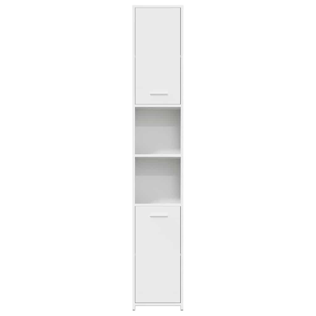 Armoire de salle de bain Blanc en Bois d'ingénierie