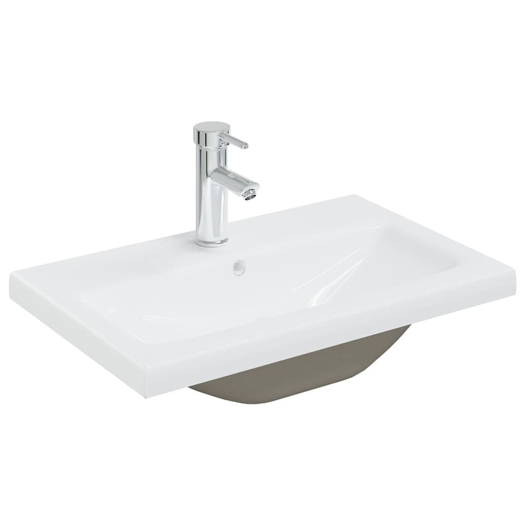Meuble de salle de bain 3 pcs Blanc Aggloméré